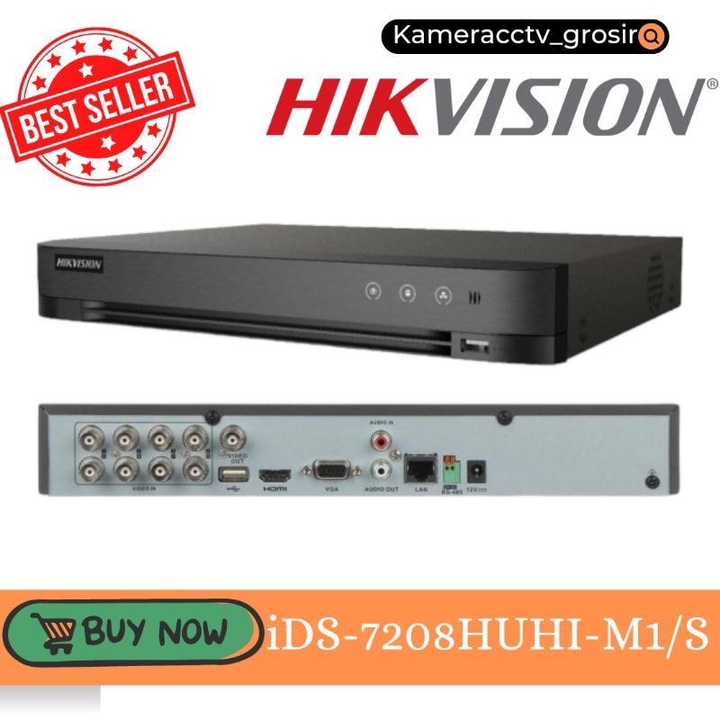 DVR HIKVISION 8-CH iDS-7208HUHI-M1/S TURBO HD SUPPORT FACE DETECTION