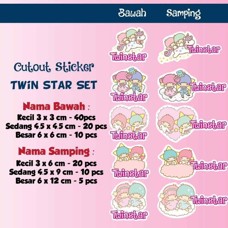 

Label Cut Out Twin Star Waterproof