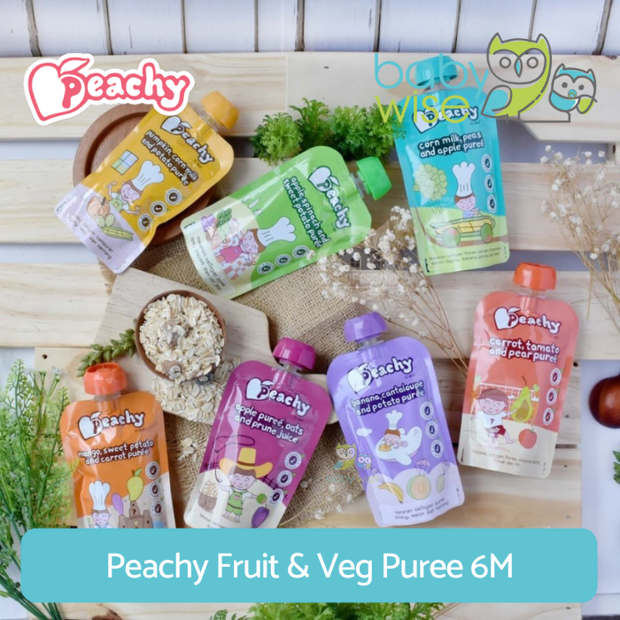 

Peachy Fruit & Veg Puree 6M - Olahan Buah Sayur MPASI