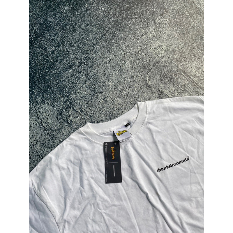 T-shirt Thanksinsomnia®️ x Flintstones "Dino & Fred" White Unisex