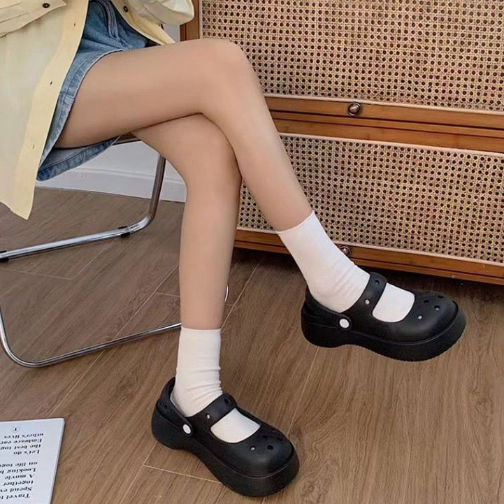 Sandal Wanita Terbaru BIAM CROSS LOTSO Import / Sandal Jelly Karet Tebal Model Korea