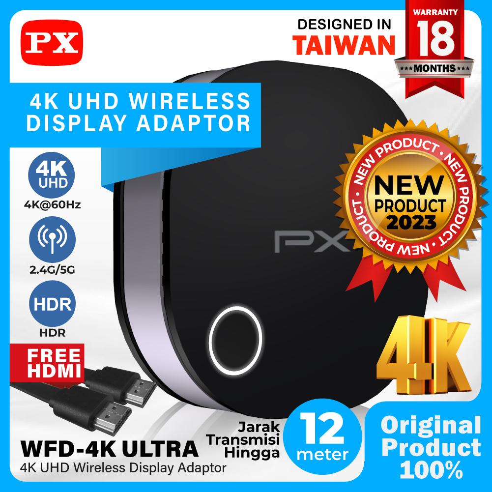 Wireless HDMI Audio Video Receiver Display TV 4K 60Hz PX WFD-4K ULTRA