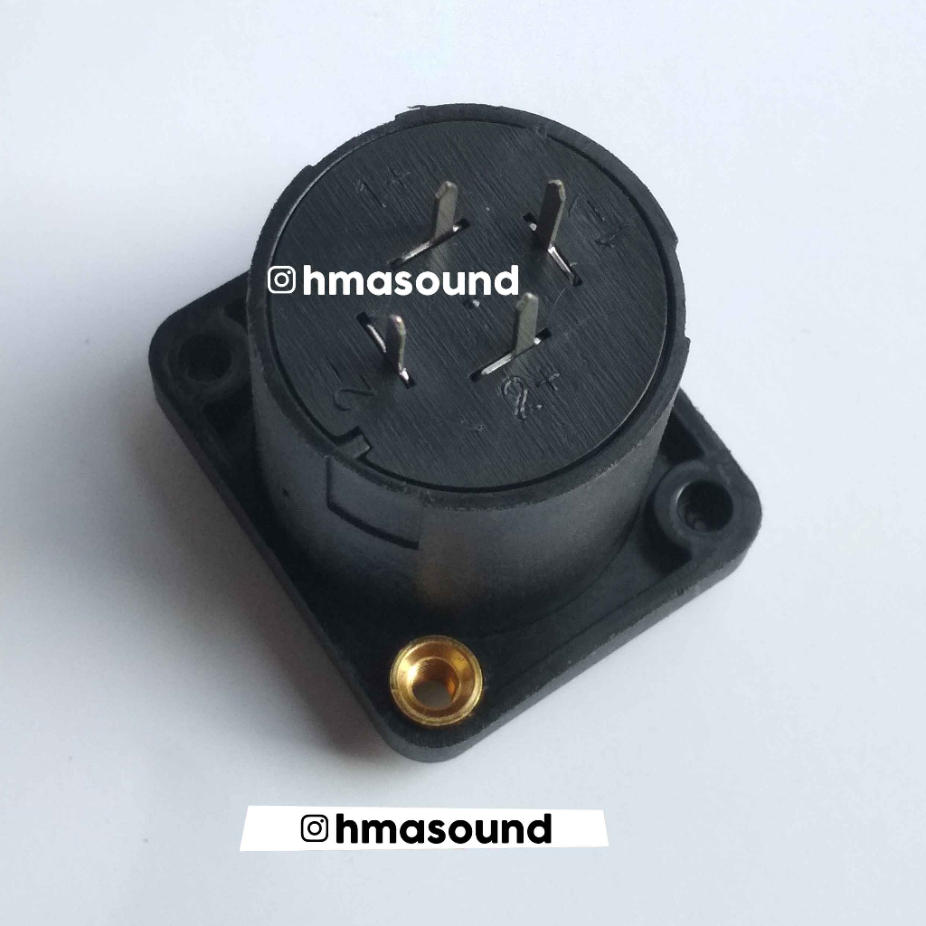 Socket Soket Speakon Spikon Hitam SSPD