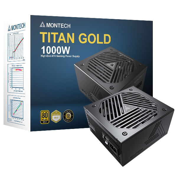 Montech TITAN 1000Watt 80 Plus Gold PCIe Gen5 Full Modular Power Supply