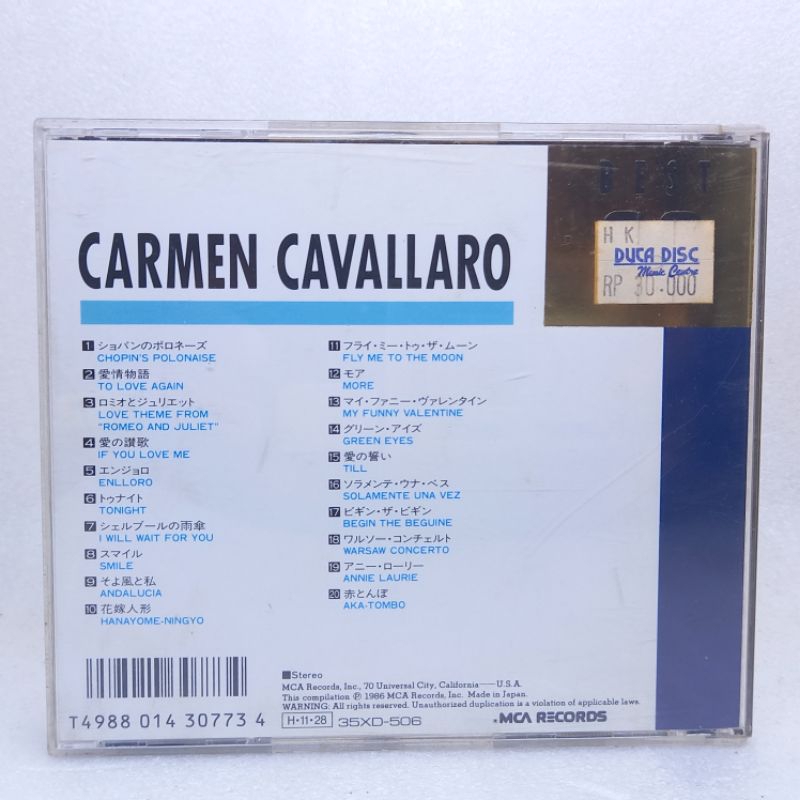 Kaset CD Carmen Cavallaro