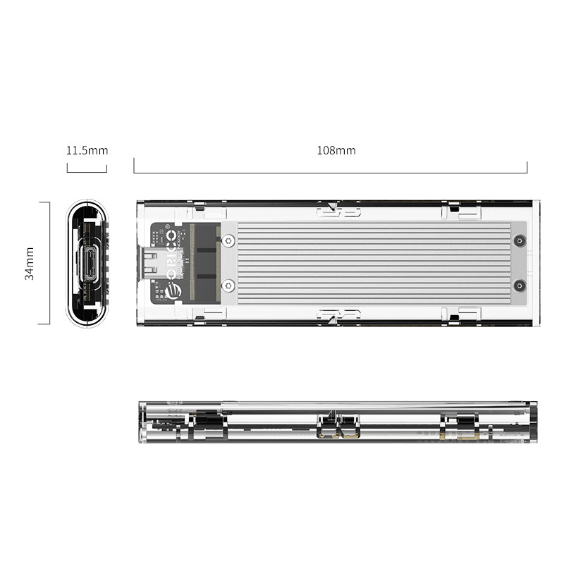 ORICO SSD M.2 NVME CASE ENCLOSURE TCM2-C3 10Gbps Type-C / USB3.1