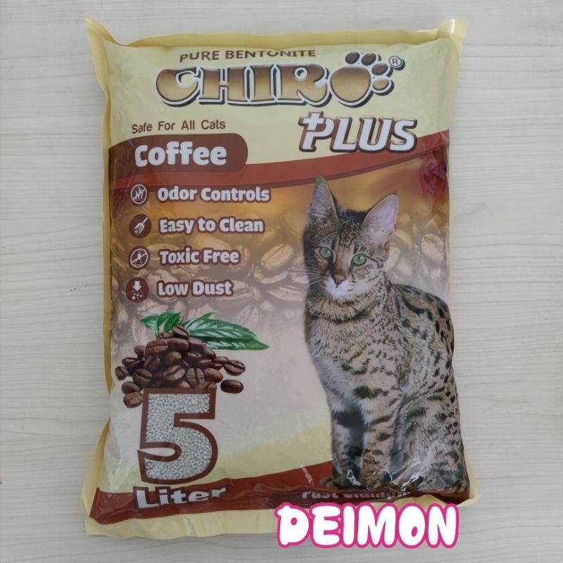 Pasir Kucing Chiro Plus 5L Pasir Kucing Gumpal Wangi