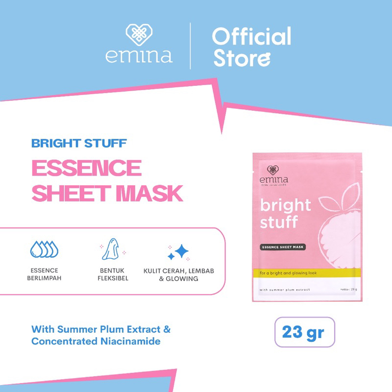 EMINA Bright Stuff Essence Sheet Mask 23gr