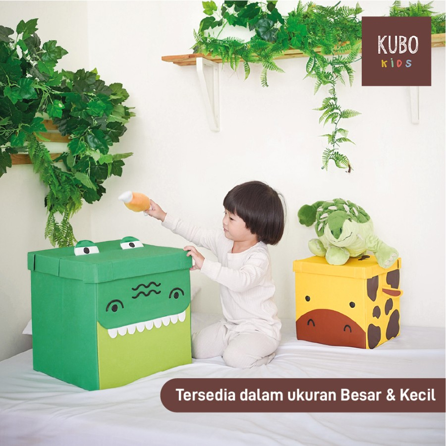 KUBO LITTLE JUNGLE 27 X 27 X 27 CM Kotak Penyimpanan Karakter Hewan