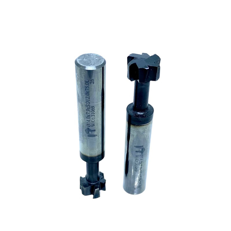 Cutter pahat T slot diameter 14 x 7.9 mm kanan carbide bekas seken 14 mm Tebal 7.9mm