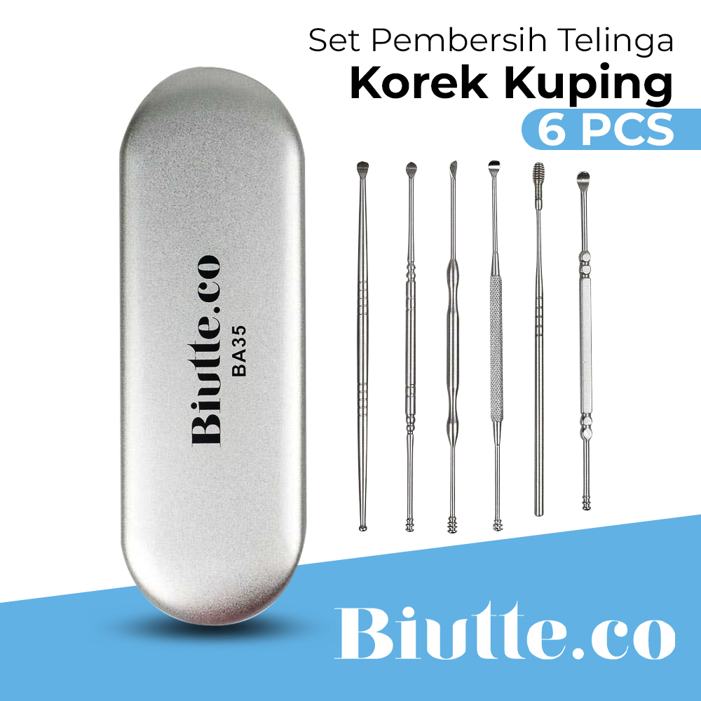 GS78 Biutte.co Set Pembersih Telinga Korek Kuping 6 PCS Alat Perawatan BA35 Sumifun