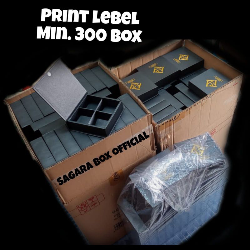

cetak poly / hot print lebel permanen di box