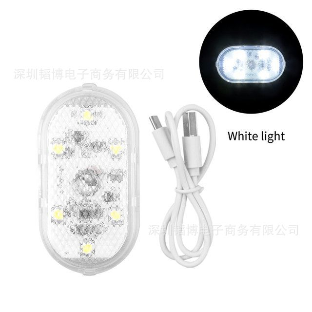 Lampu Plafon Mobil Lampu Sensor Sentuh Mobil 6 LED USB Lampu Kabin Interior Mobil Lampu Baca Lampu Laci Lampu Lemari Lampu Armrest Lampu Tangga Lampu Darurat