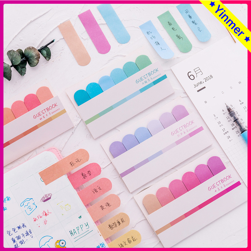 

COD✨Stiker Memo/ Sticker Notes Lucu Kreatif Enam 6 Warna Siswa Belajar Gradien Catatan Stiker Indeks /Kertas Memo Alat Tulis-YImer