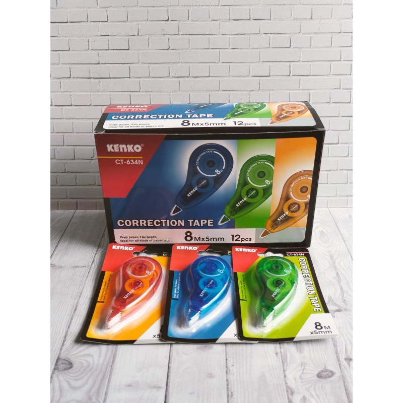 

Correction tape Tipex kertas KENKO CT-634N 8Mx5mm per pcs