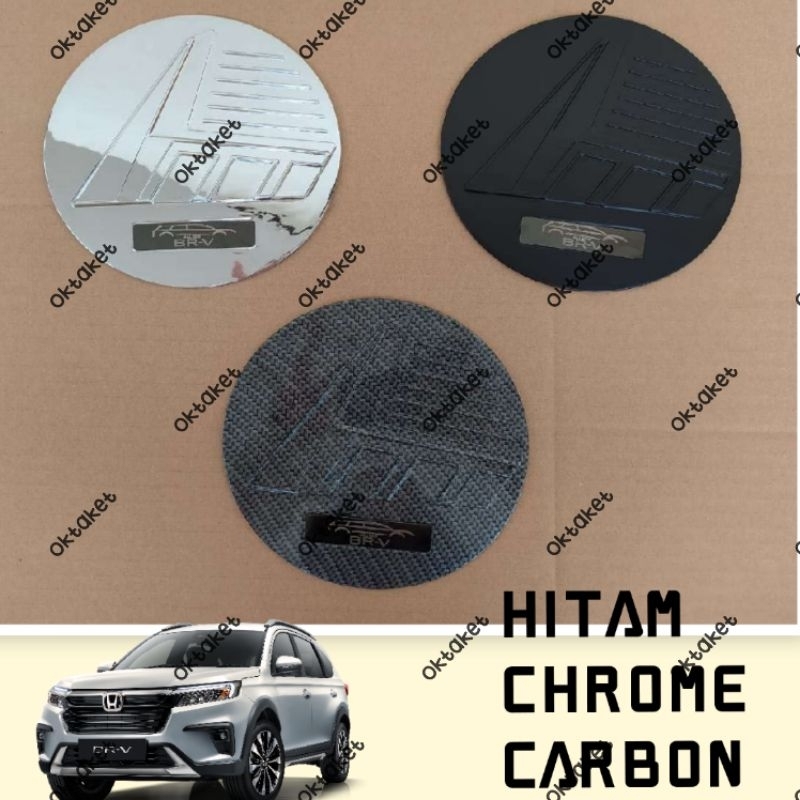 tank cover tutup tangki Brv 2022 2023 2024 Hitam Chrome Carbon