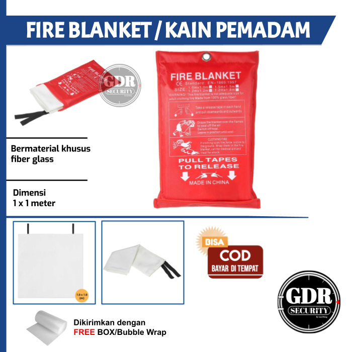 Kain Pemadam Kebakaran / Pemadam Api / Fire Blanket Fiberglass - GDR Security