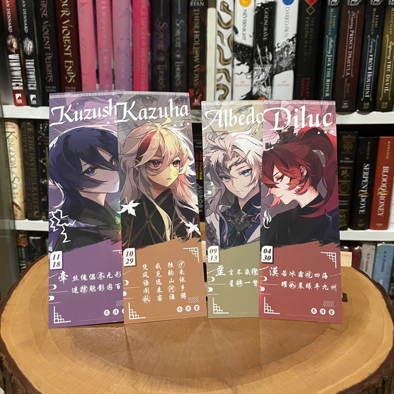 [READY STOCK] FANMERCH Genshin Impact Kazuha Albedo Zhongli Tartaglia Diluc Aether Xiao Scaramouche Fanart by [by 儿左 &amp; KI] Polaroid