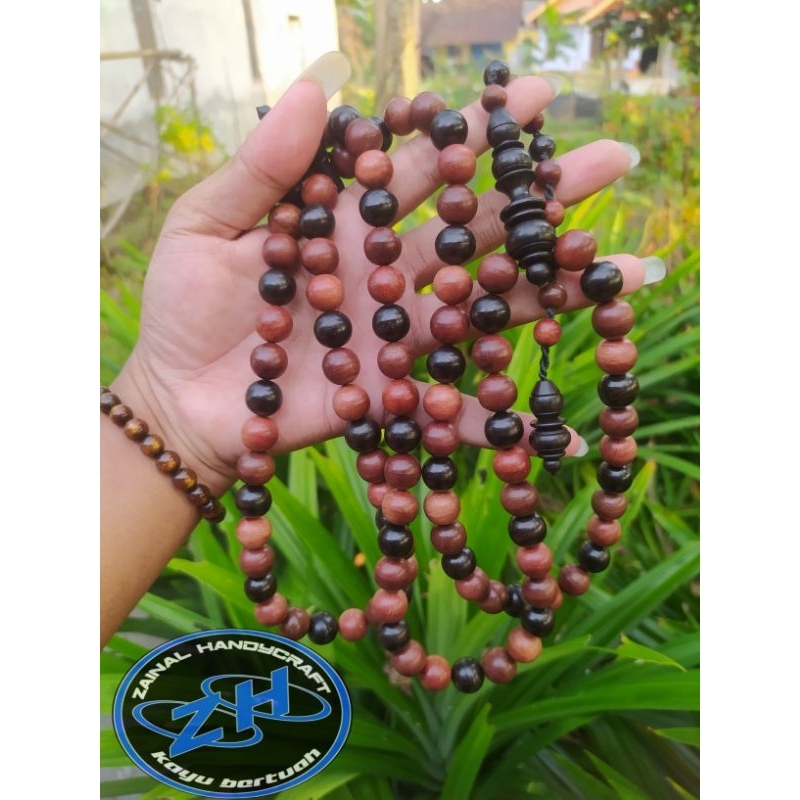 Tasbih Kombinasi Dari 3 Kayu Bertuah 12mm