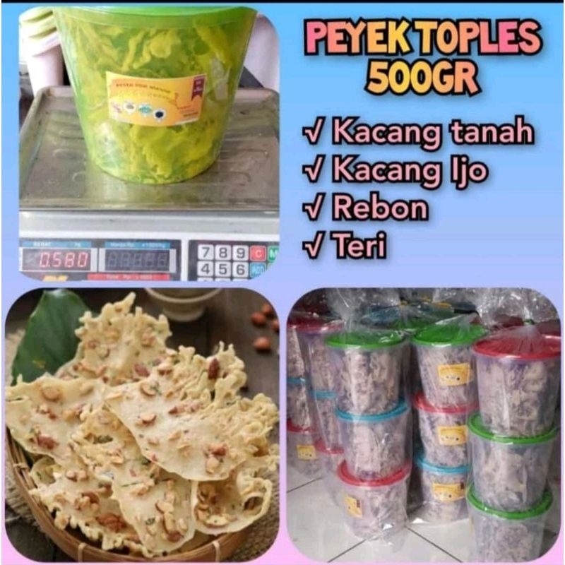 

peyek tople ukuran 500gr