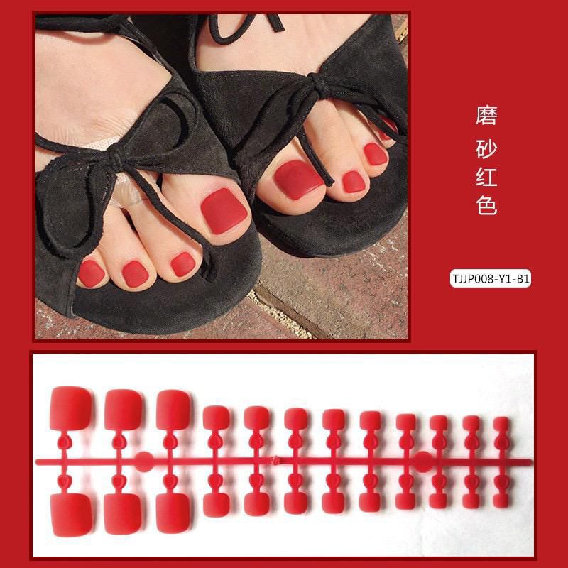 Kuku Palsu Kaki Warna Polos Fake Nails Matte isi 24 pcs