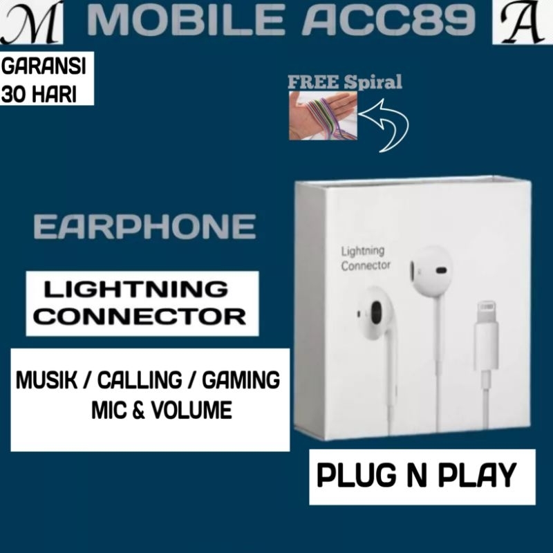 Headset Iphone Lightning Earphone Gaming For Iphone 14 / 13 / 12 / 11  pro max / XR MAX / XR / XS/ 8 / 7 plus  / ipad