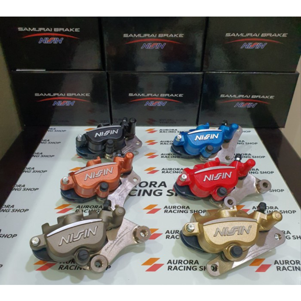 {Sparepart} KALIPER DEPAN NISSIN SAMURAI SATRIA 120 R - HIU - LUMBA - Red Limited