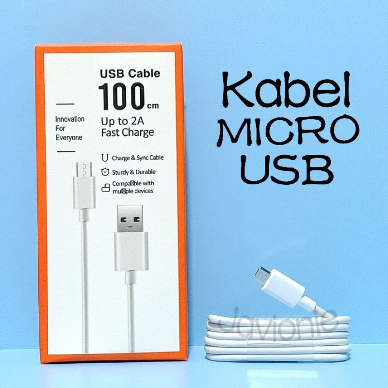 Kabel Casan Cas Xiomi Redmi Note A1 A2 1 2 3 3S 4 4A 4X 5 5A 6 6A 7 7A 9A 9C 10A 12C S2 GO Prime Pro Plus Micro USB