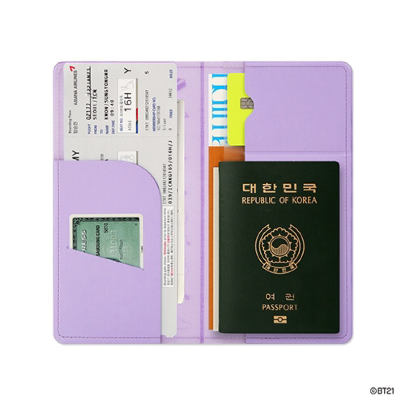 [ORDER] BT21 Minini Leather Passport Case Size L