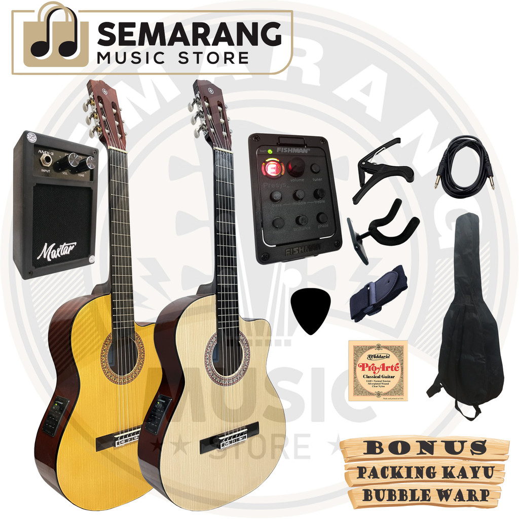 Gitar Klasik Elektrik Cutaway Nylon C315 Tanam Besi Gitar Klasik Elektrik Cutaway Equalizer Tuner Fishman