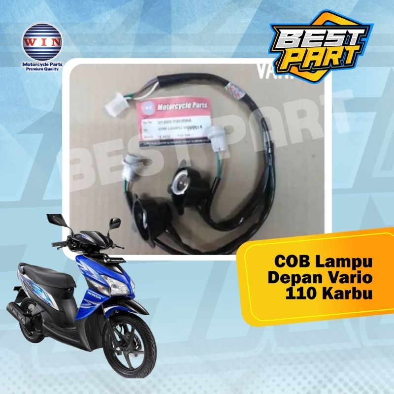 COB Lampu Depan Vario 110 Karbu Old 1 Set Lampu Fitingan PNP Merk WIN