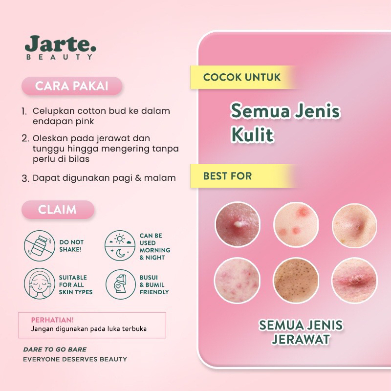 Jarte Spot Treatment Lotion 30ml Obat Totol Jerawat Acne Original BPOM COD