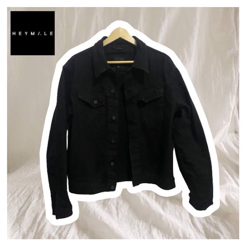 Jaket Denim Black Heymale