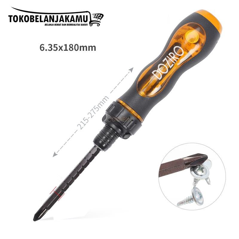 Ratchet Screwdriver / Obeng Rachet 2 in 1 Obeng Bolak Balik Ratchet / Obeng 2 Way