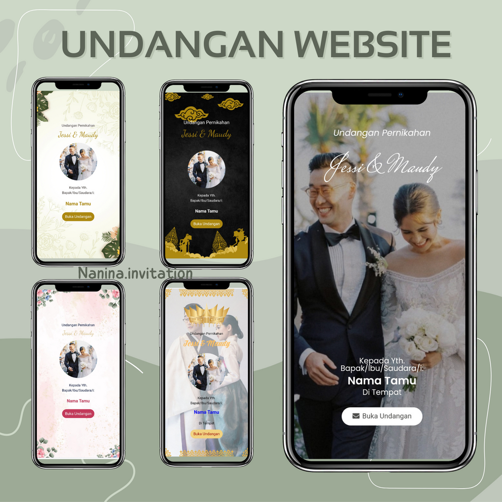 undangan website - undangan website digital - undangan web - tanpa foto atau menggunakan foto