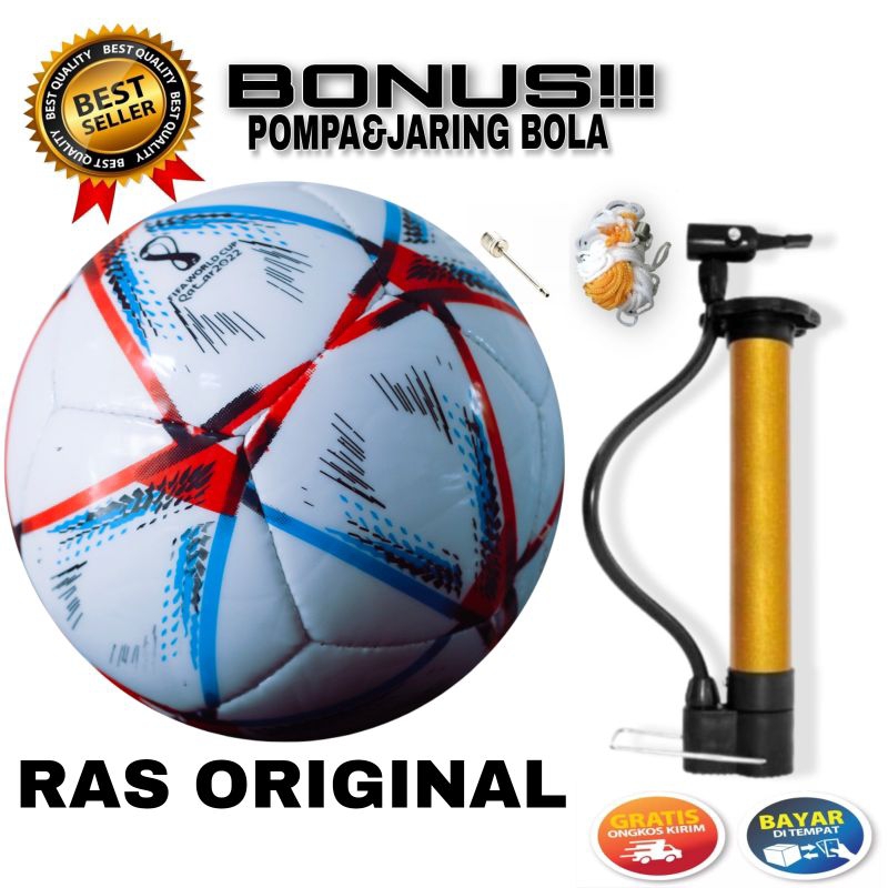 Bola sepak size 5  FREE POMPA/bola bliter/bola sepak harga murah/bola sepak bola
