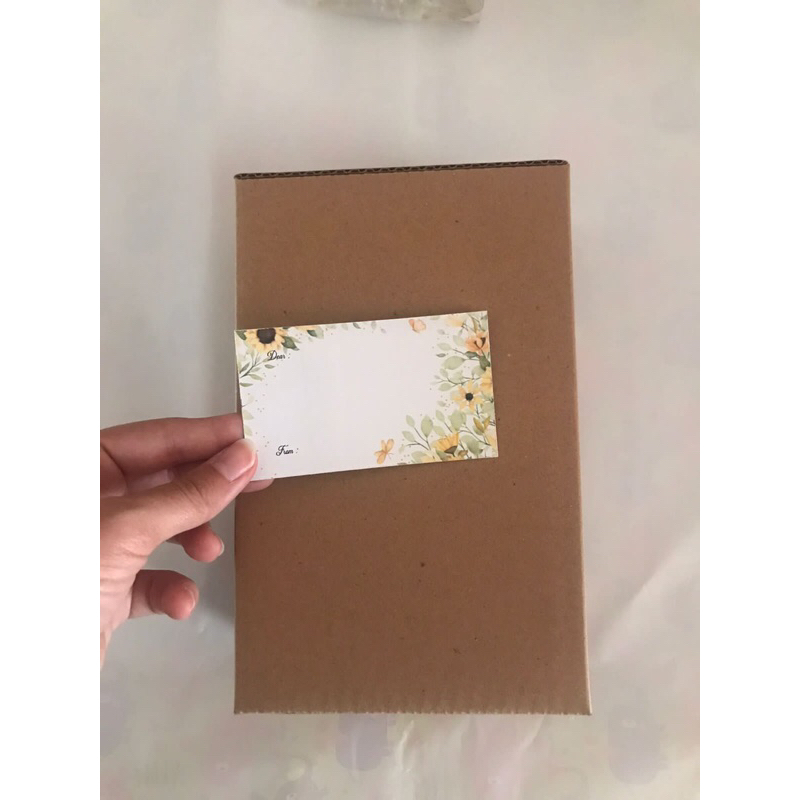

Bungkus box + Kertas kado + Kartu ucapan