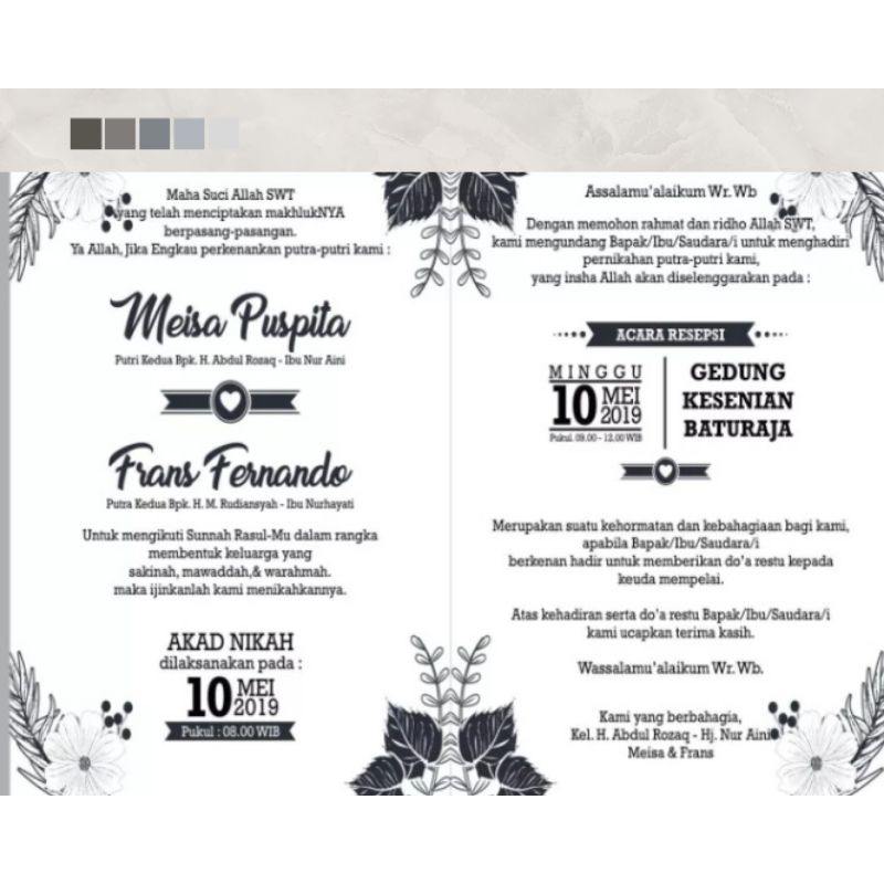 Undangan Pernikahan (100 pcs)