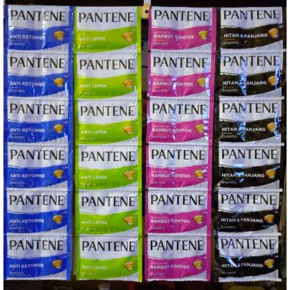 (12 PCS) ^ KYRA ^ Pantene Shampo Hitam dan Panjang Anti Ketombe Rambut Rontok Saset Kemasan Sachet