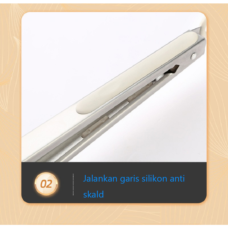 Mi.more Clip Food Clamp Silicone 9inch / 12inch With Small Holder / Jepitan Makanan Silikon Tahan Panas Puith