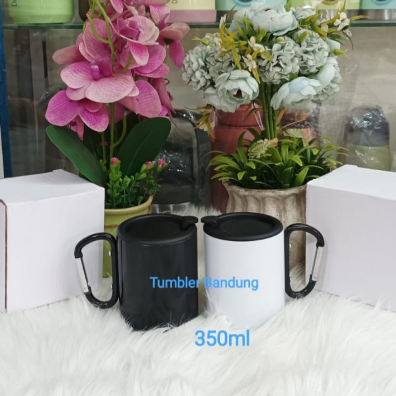 Cangkir Mug Gelas Carabiner Karabiner Carbiner Stainless steel Outdoor Bandung jakarta bekasi purwak