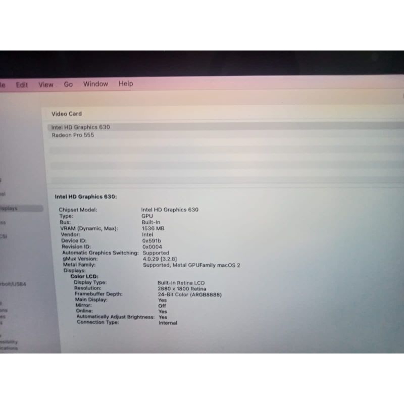 OBRAL..Mac pro retina 15 in 2017 ram 16 ssd256.dual vGA ..LAYAR  pink