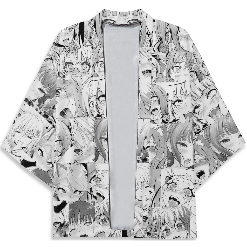 Kimono Haori Ahegao Fullprint Anime Manga Premium Unisex