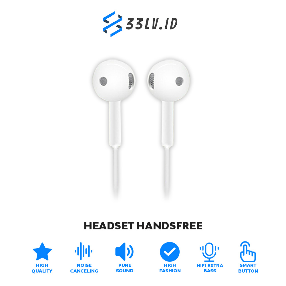 【33LV.ID】Headset original r15,r17,r3,r11 plus andorid,ios,3.5mm,universal super base