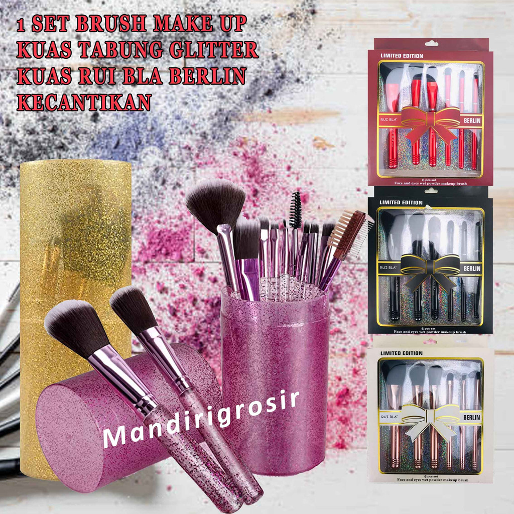 Kuas Tabung Gliter* Brush Make Up* Kuas Rui Bla Berlin* Kuas 1 Set