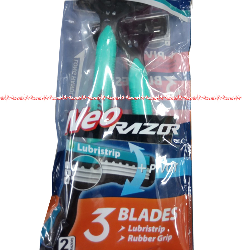 Bagus Neo Razor 2pcs Pisau Cukur Lubristip dan Pivot Isi 2pcs 3blades Shave Men Pria Laki