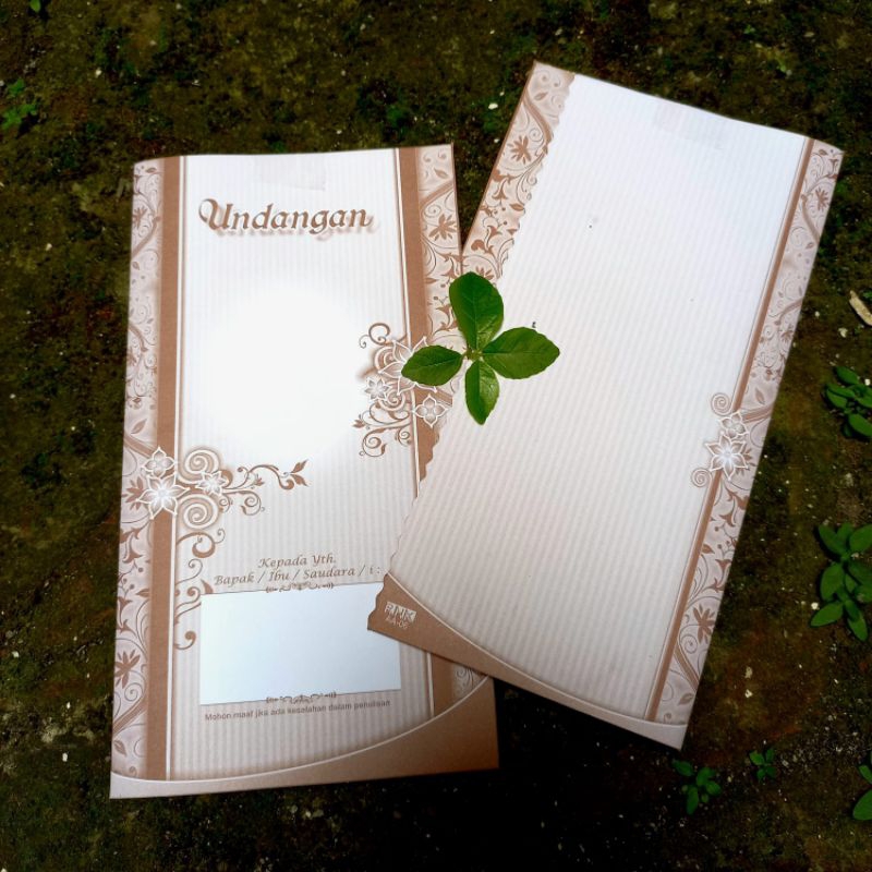 Blangko Undangan Seri RHK 06 Warna Coklat