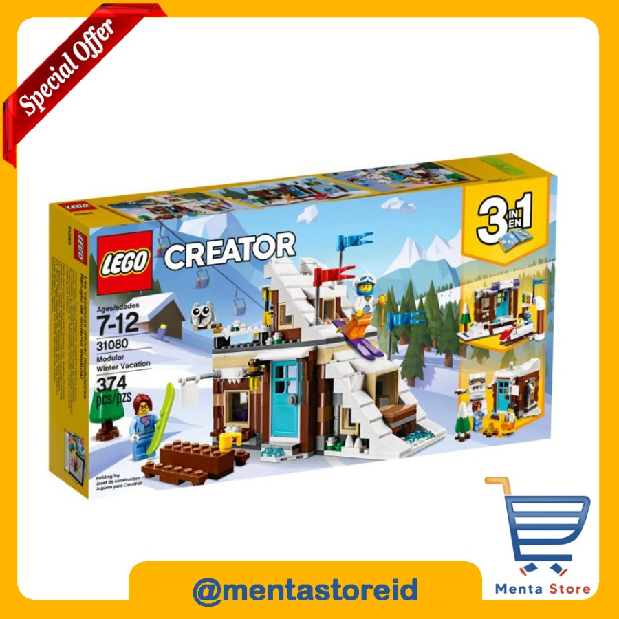 LEGO Creator 31080 Modular Winter Vacation Three in One Cozy Rooftop
