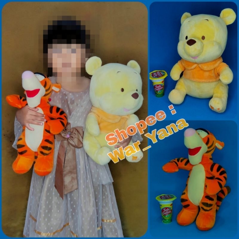 Boneka Winnie The Pooh Import Original Disney Pooh Baby Plush Stuffed Toys Plushie Stuff Toy PL Prel