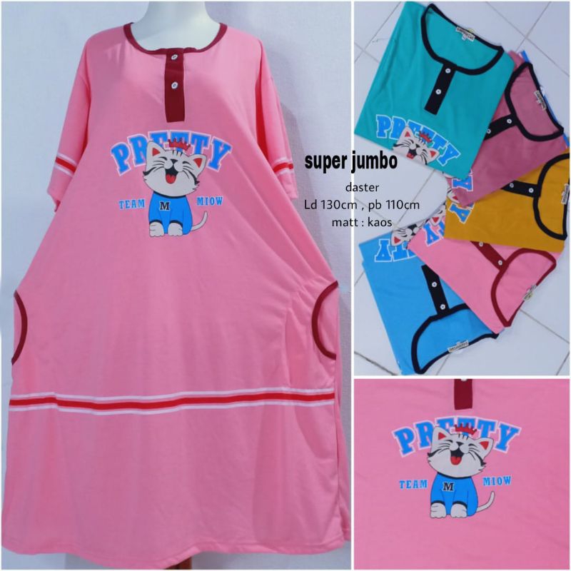 Daster kaos super jumbo/ ld 130an